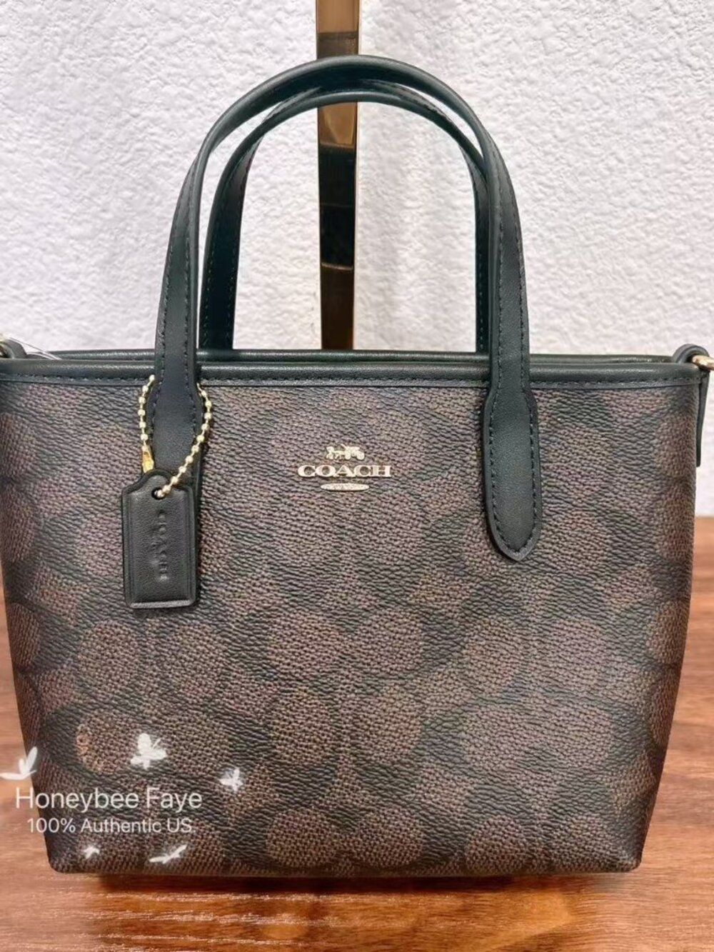 NWT COACH City Mini Tote Bag In Signature Canvas CW032